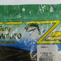 Силикон GARY YAMAMOTO 40-20-301 SINGLE TAIL 4.NF/LG GRN.PURP