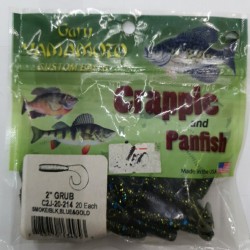 Силикон GARY YAMAMOTO GRUB 2 C2J-20-214 SMOKE/BLK,BLU&GOLD