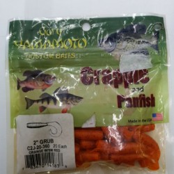 Силикон GARY YAMAMOTO GRUB 2 C2J-20-360 ORANGE W/SM RED