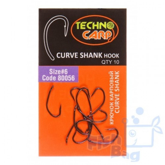 Гачки Texnokarp “Curve Shank hook” №4 10шт