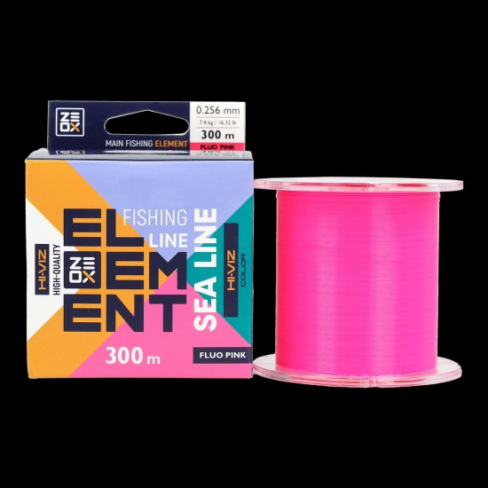 Волосінь Zeox Hi-Viz Element Sea 300м Fluo Pink 0.35мм