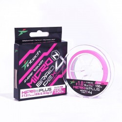 Рибальський шнур Intech MicroN Plus Braid PE X4 150 м Pink #1.2 / 0.185 мм