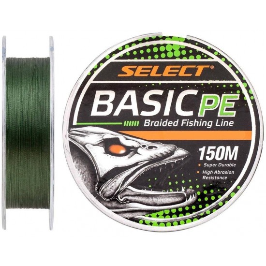 Рибальський шнур Select Basic PE Dark Green 150 м #1.2 / 0.16мм