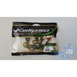 Силікон Kalipso Crooked Grub 2.5 117 Motor Oil Green