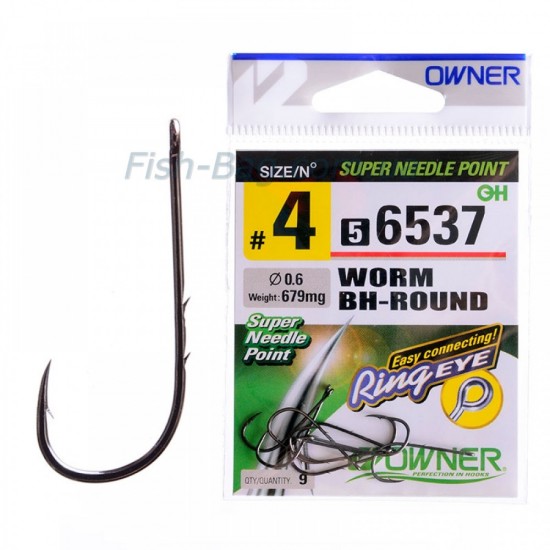 Гачки OWNER Worm BH-Round №4